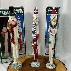 Vintage Windsor Collection Set of 3 Snowmen Collectible Figurines